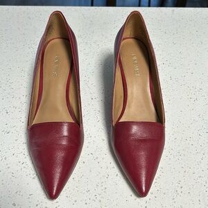 Burgundy.  Size 8.  3 inch Heel